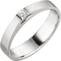 Damen Ring 950 Platin matt 1 Diamant Princess Schliff 0 07 ct. Platinring-58