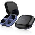 Portable Daily Pill Organizer with 4 Compartments, Compact Travel Case for Vitamins and Supplements