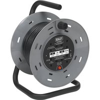 Sealey 4 Socket Heavy Duty Cable Extension Reel 240v 25m