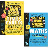 You Are Awesome Workbooks Made Easy 2 Book Set Matthew Syed KS2 Ages 7 11 Curriculum Linked Maths Practice