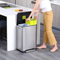 X Cube Recycling Bin, 20+20L By EKO | Colour Option: Titanium Blue