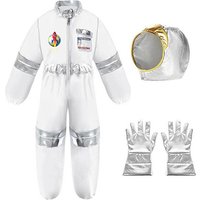 Kids Astronaut Jumpsuit Halloween & World Book Day Costume - Ages 2-12, Includes Hat & Gloves | Wowcher