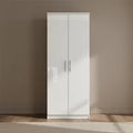Knightsbridge Wardrobe - 2 Door - Plain - Tall - White Gloss