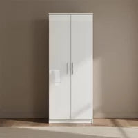 Knightsbridge Wardrobe - 2 Door - Plain - Tall - White Gloss