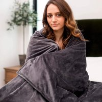Charcoal Gray Plush Duvet Cover