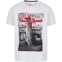 T-Shirts To The Waves Motif Cotton Jersey T-Shirt in Bright White - South Shore / M - Tokyo Laundry
