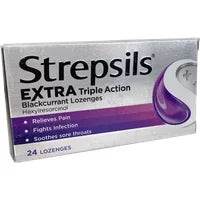 Strepsils Extra Blackcurrant Lozenges - 24 Lozenges