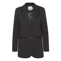 Ichi Klassischer Schwarzer Herbst-Winter Blazer für Damen, Größe XS