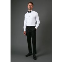 Burton Men's Black Slim Fit Tuxedo Suit Trouser | Size: 32R