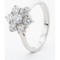 Platinum 1.00ct Multi Cut Diamond Daisy Cluster Ring KDC100P/81119C