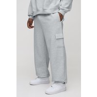 Pantalón Deportivo Plus Básico Cargo Holgado De 330G/M², Gris