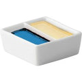 Utopia Anton Black Mini Divided Square Dipper 2.5" / 6.5cm (Single)