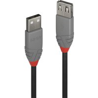 Lindy 0.2m USB 2.0 Type A Extension Cable. Anthra Line