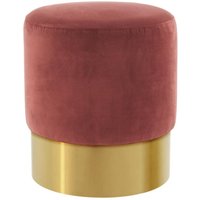 Casa Padrino Luxus Hocker Weinrot / Gold 40 x H. 45 cm - Hotel MÃ¶bel