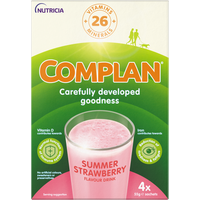 Complan Strawberry Nutritional Drink 4 x 55g Sachets