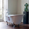 Casa Padrino Jugendstil Badewanne Naturstein freistehend 1700mm BHan WeiÃ - Freistehende Retro Barock Antik Badewanne