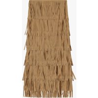 Jupe longue effet suede à franges