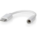 Nedis Lightning Adapter | Apple Lightning 8-Pin | 3.5 mm Female | Nickel Plated | 0.10 m | Round | PVC | Box