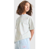 Pink Soda Sport Girls' Stripe Oversized T-Shirt Junior, blauw