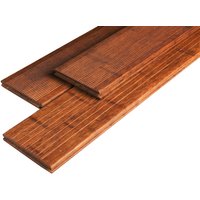 Lames de terrasse en bambou, rainures grossières / rainures fines, coffee, 20 x 140 x 2200 mm, 3 pcs / PE