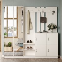 Bostin Wooden Hallway Furniture with Mirror in White