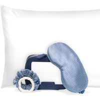 Silver Cloud Santorini Satin+ Pillowcase, Sleep Mask, Scrunchie Travel Set