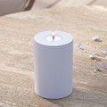Udendørs LED Bloklys Ø 10 x 15 cm Støvet blå