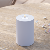 Udendørs LED Bloklys Ø 10 x 15 cm Støvet blå