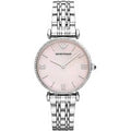 Emporio Armani Women's Gianni T-Bar Watch AR1779 - Water-Resistant, Quartz Movement, & Pink Dial | Wowcher