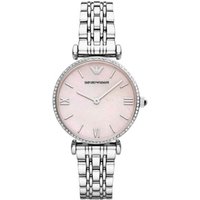 Emporio Armani Women's Gianni T-Bar Watch AR1779 - Water-Resistant, Quartz Movement, & Pink Dial | Wowcher