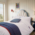 Land & Shore Fia Double Duvet Cover Set, Blue/Red
