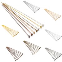 100/200pcs Copper Ball Head Pins Gold Plated Ball Head Pins For Jewelry Making Beading Pins Findings Supplies DIY Make Jewelry