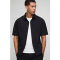 Oversized Technical Ripstop Shirt, Negro