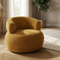 Ezrion Fabric Accent Chair in Mustard