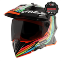 Axor X-Cross Adventure Motorcycle Helmet Black/Grey Gloss