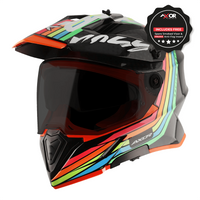 Axor X-Cross Adventure Motorcycle Helmet Black/Grey Gloss