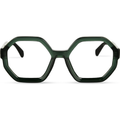 Aria Crystal Green Frame Glasses