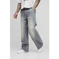 Vaqueros Tall Anchos Estilo Carpintero, Gris