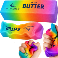 Squeeze Butter Rainbow Squishy Fidgetleksak 14 x 4 x 4 cm – 113 g – 1 St