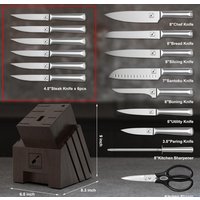 Six Steak Knives of 16-piece knife set