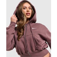 Nike Phoenix Crop Full Zip Hoodie, lila