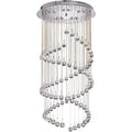 Searchlight 8843CC Spiral 5 Light Chandelier In Chrome And Crystal