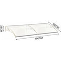 White Outdoor Curved Shielded Rain Shelter