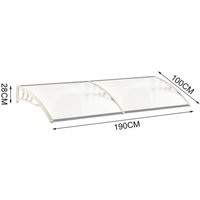 White Outdoor Curved Shielded Rain Shelter