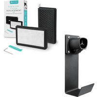 Lectron Tesla Model 3/Y Accessories Kit - NACS EV Charger Nozzle Holster Dock & J-Hook + Cabin Air Filter Replacement