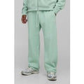 Relaxed Man Script Heavyweight Rib Joggers, Verde