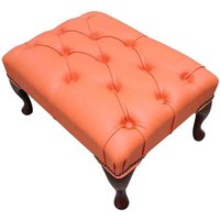Chesterfield Queen Anne Footstool Flamenco Orange