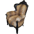 Casa Padrino Barock Sessel King Leopard / Schwarz - Limited Edition
