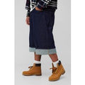 Pantalón Deportivo Plus Con Vuelta En El Bajo, Azul