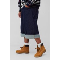 Pantalón Deportivo Plus Con Vuelta En El Bajo, Azul
